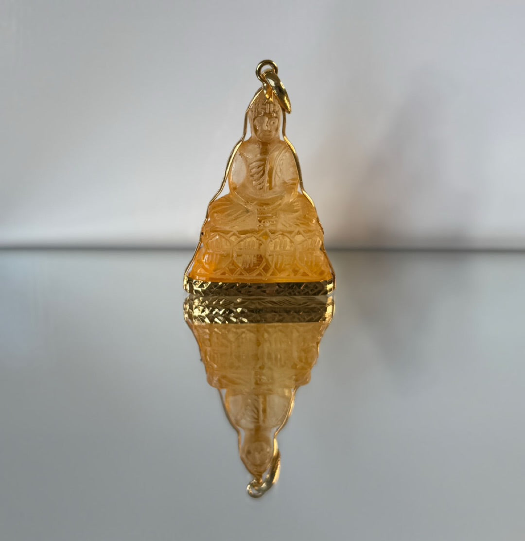 Gold Yellow Buddha Pendant | Limited Stock