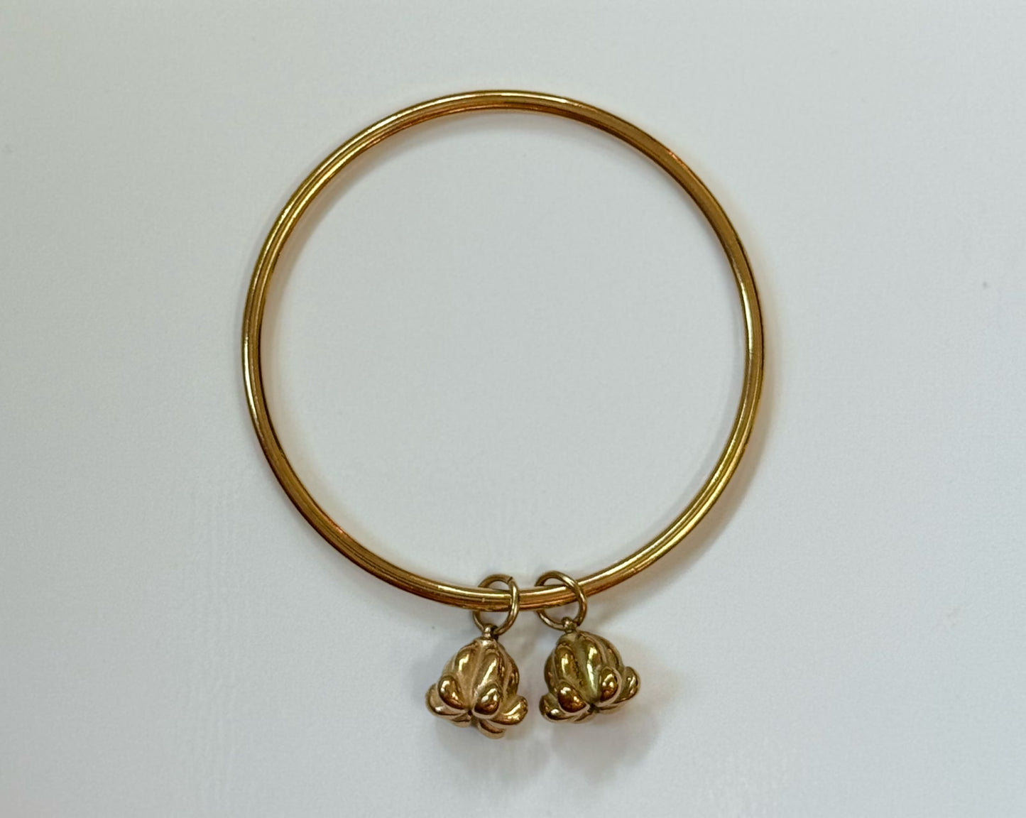 Khmer Bangle | Two Pka Reak Charms