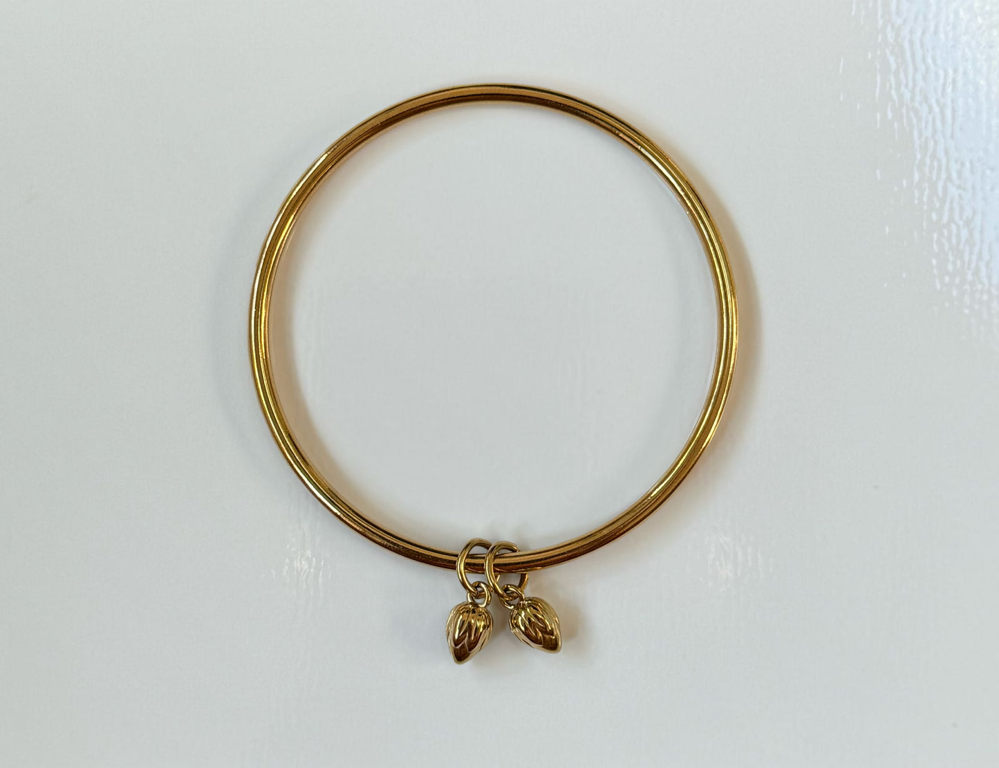 Khmer Bangle | Two Pka Chhouk Charms