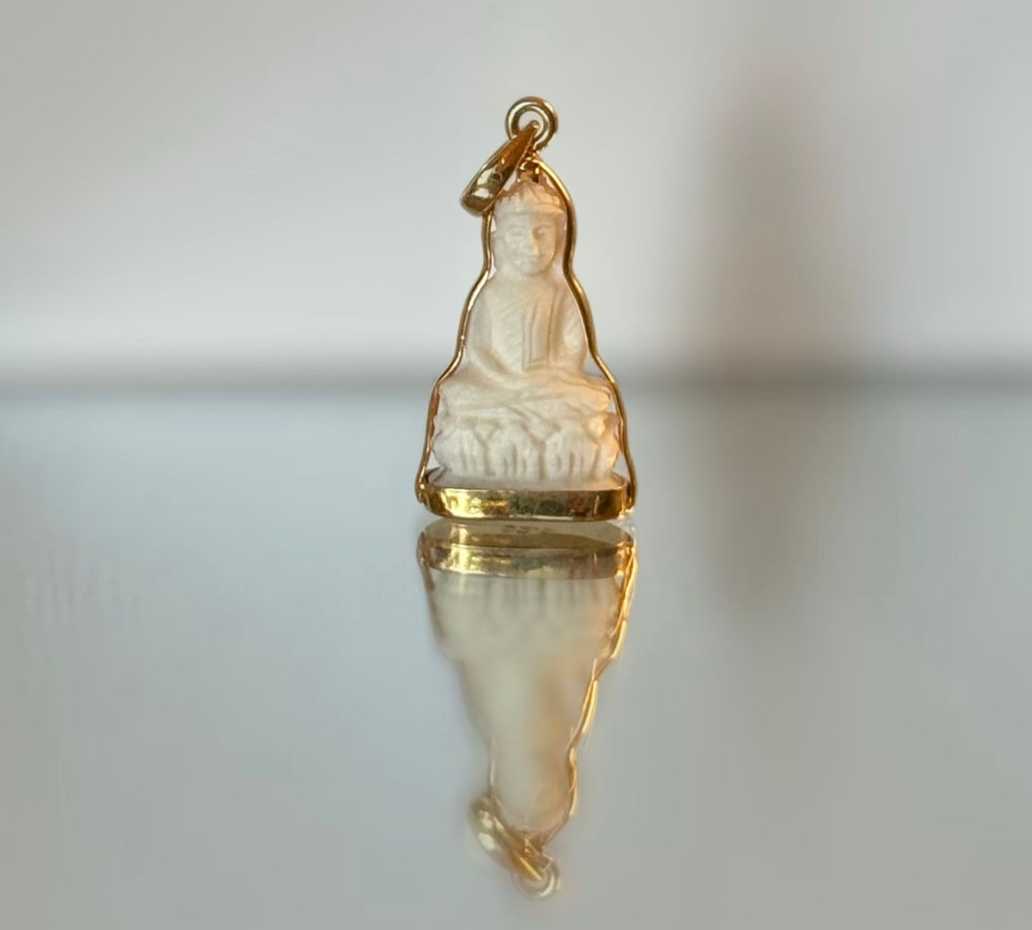 Double-Sided Cow Bone Buddha Pendant | Limited Stock