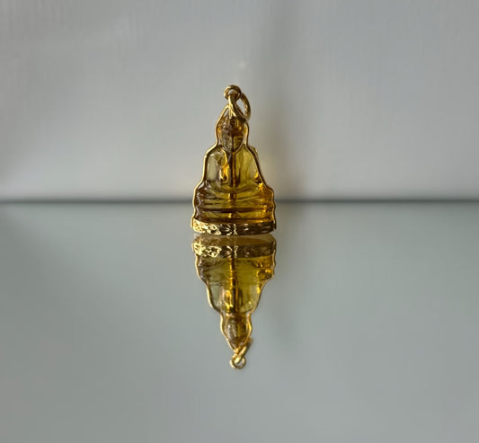 Amber Color Buddha Pendant | Limited Stock
