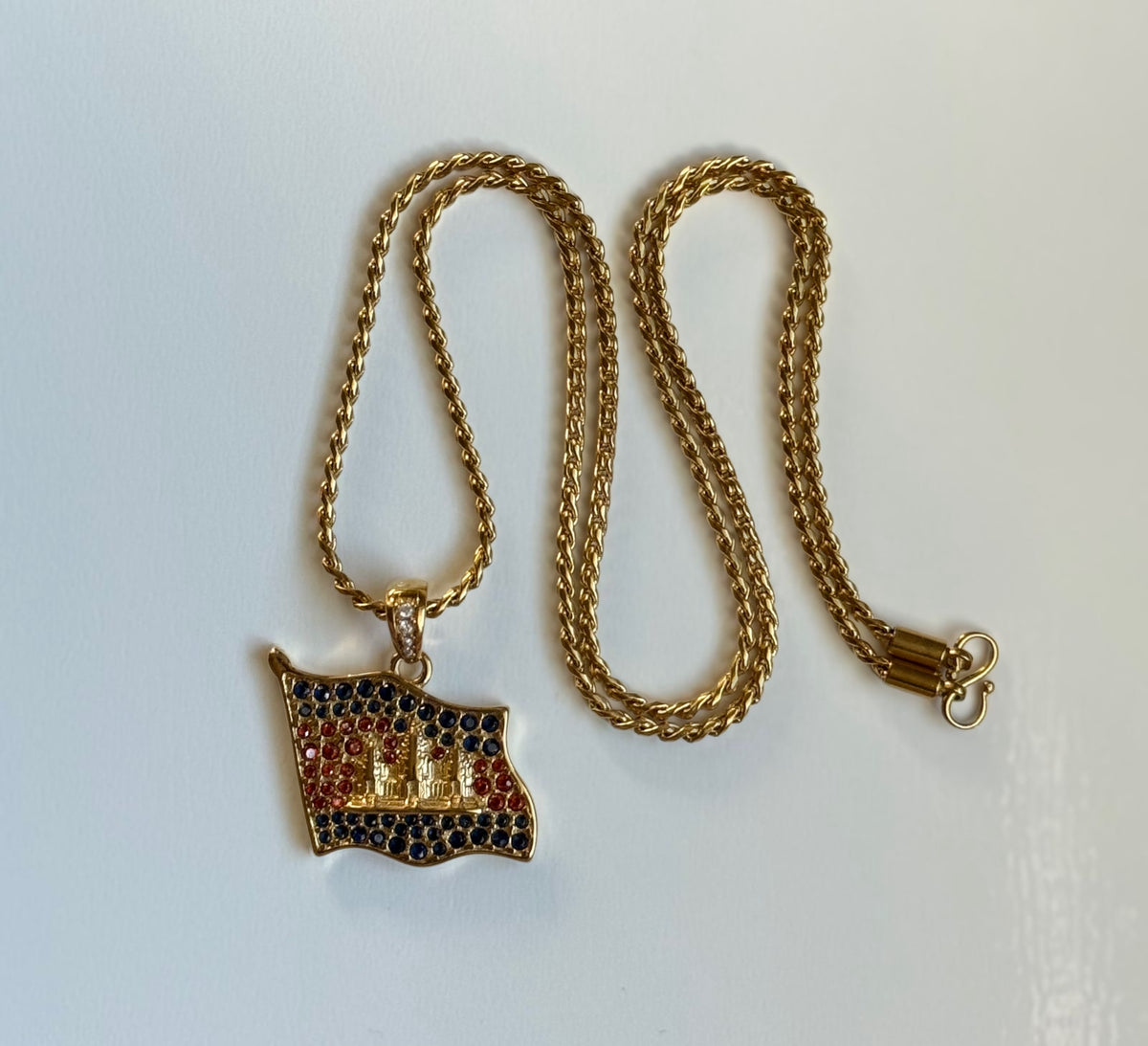 Cambodia Waving Flag Pendant