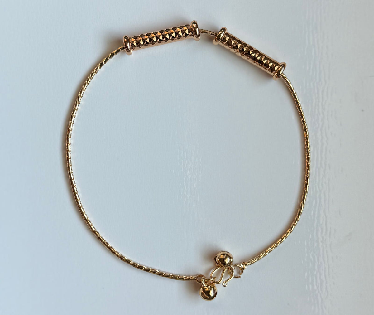 Ka'ta Cylinder Anklet | Twin Bell Charms