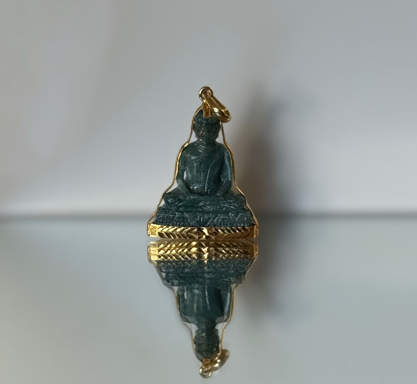 Marble Green Sage Buddha Pendant | Limited Stock