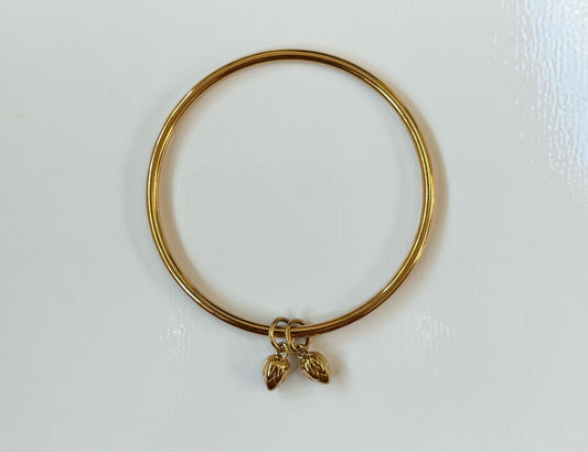 Khmer Bangle | Two Pka Chhouk Charms