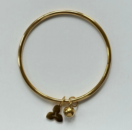 Khmer Bangle | Rumdoul Flower & Bell Charm- Limited Edition