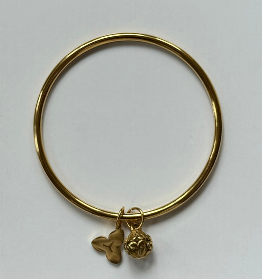 Khmer Bangle | Rumdoul Flower & Kantrom Pka Chan Charm- Limited edition