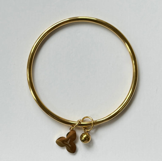 Khmer Bangle | Rumdoul Flower & Bell Charm - Small, Limited Edition