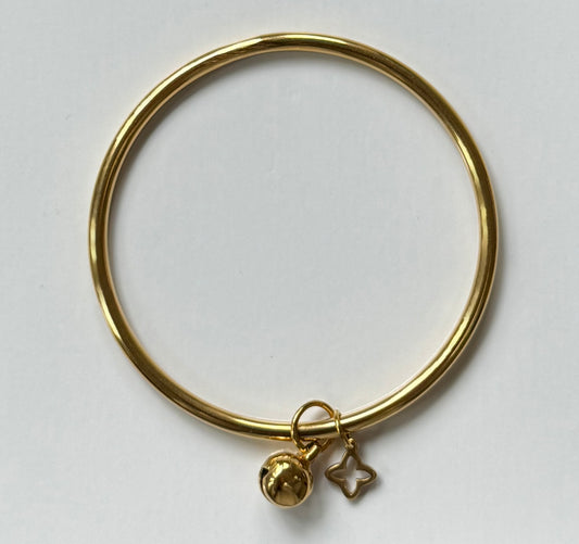 Khmer Bangle | Bell & Star Charm - Small | One of One